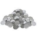 PRZYPINKI 500 SZT. 44 MM ZESTAW DO PRAS DO PRZYPINEK PLASTIKOWY TYŁ METAL