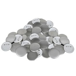 PRZYPINKI 500 SZT. 44 MM ZESTAW DO PRAS DO PRZYPINEK PLASTIKOWY TYŁ METAL