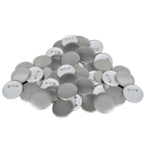 PRZYPINKI 500 SZT. 44 MM ZESTAW DO PRAS DO PRZYPINEK PLASTIKOWY TYŁ METAL