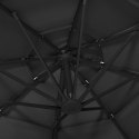 4-POZIOMOWY PARASOL NA ALUMINIOWYM SŁUPKU CZARNY 3X3M