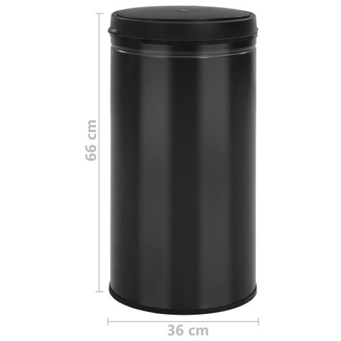 AUTOMATYCZNY KOSZ NA ŚMIECI Z CZUJNIKIEM 60 L STAL CZARNY
