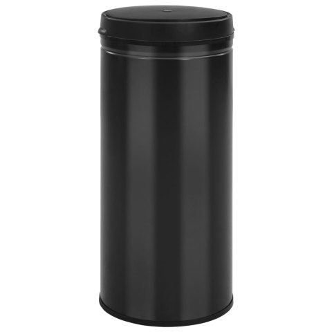 AUTOMATYCZNY KOSZ NA ŚMIECI Z CZUJNIKIEM 80 L STAL CZARNY