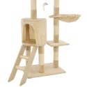 DRAPAK DLA KOTA Z SIZALOWYMI SŁUPKAMI 138CM BEŻOWY