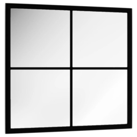 LUSTRO ŚCIENNE CZARNE 40X40CM METAL