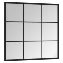 LUSTRO ŚCIENNE CZARNE 60X60CM METAL