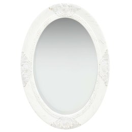 LUSTRO ŚCIENNE W STYLU BAROKOWYM 50X70CM BIAŁE