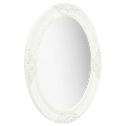 LUSTRO ŚCIENNE W STYLU BAROKOWYM 50X70CM BIAŁE