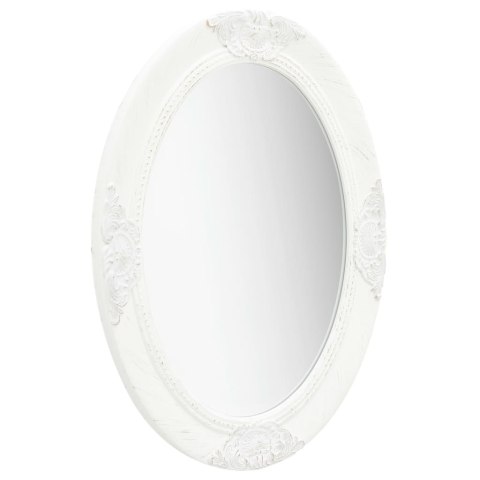 LUSTRO ŚCIENNE W STYLU BAROKOWYM 50X70CM BIAŁE