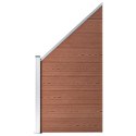 PANEL OGRODZENIOWY WPC 95X(105-180)CM BRĄZOWY