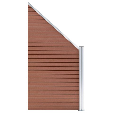PANEL OGRODZENIOWY WPC 95X(105-180)CM BRĄZOWY