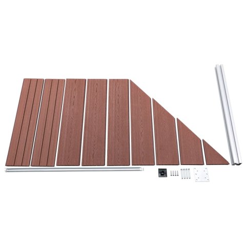 PANEL OGRODZENIOWY WPC 95X(105-180)CM BRĄZOWY