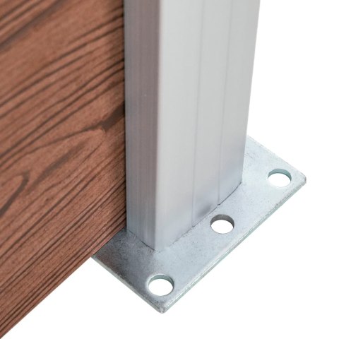 PANEL OGRODZENIOWY WPC 95X(105-180)CM BRĄZOWY