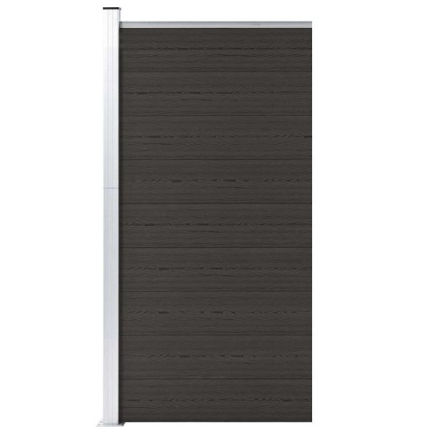 PANEL OGRODZENIOWY Z WPC 95X186CM CZARNY