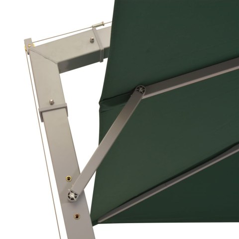 PARASOL OGRODOWY WISZĄCY 300X300CM ALUMINIOWY ZIELONY