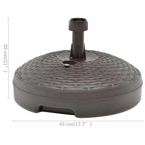 PODSTAWA POD PARASOL 20 L BRĄZOWA RATTAN Z TWORZYWA