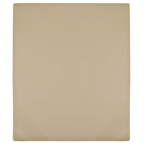PRZEŚCIERADŁA 2 SZT. TAUPE 140X200CM DŻERSEJ BAWEŁNIANY