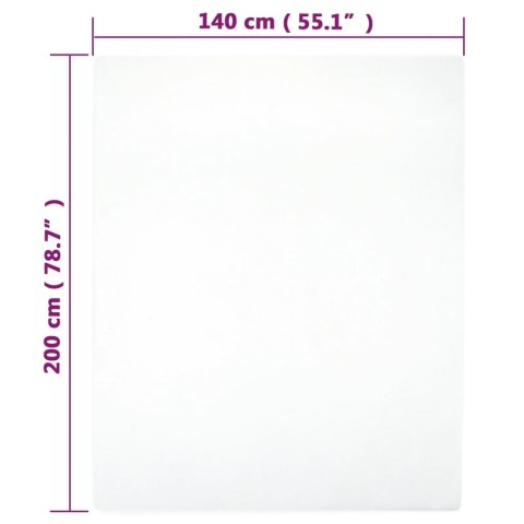 PRZEŚCIERADŁO BIAŁE 140X200CM DŻERSEJ BAWEŁNIANY