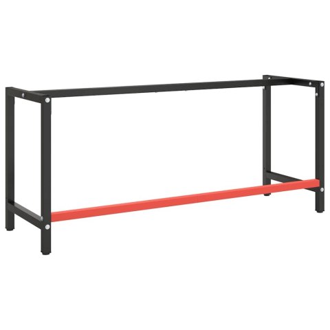 RAMA DO STOŁU ROBOCZEGO CZERWONO-CZARNA 180X57X79CM METAL