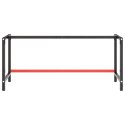 RAMA DO STOŁU ROBOCZEGO CZERWONO-CZARNA 180X57X79CM METAL