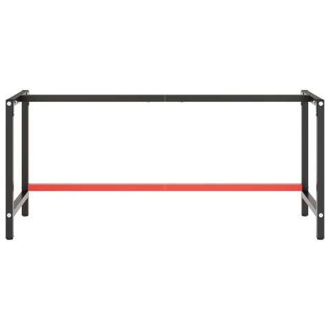 RAMA DO STOŁU ROBOCZEGO CZERWONO-CZARNA 180X57X79CM METAL