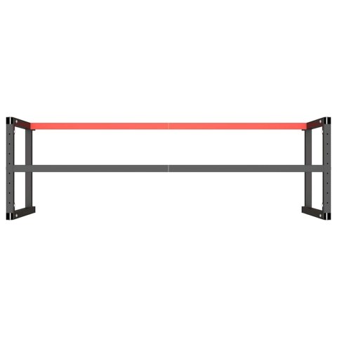 RAMA DO STOŁU ROBOCZEGO CZERWONO-CZARNA 180X57X79CM METAL