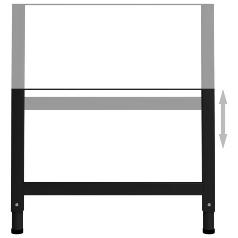 REGULOWANE RAMY STOŁU ROBOCZEGO 2 SZT. METAL 85X(69-95,5)CM