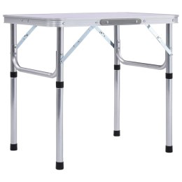 SKŁADANY STOLIK TURYSTYCZNY BIAŁY ALUMINIOWY 60X45CM
