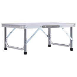 SKŁADANY STOLIK TURYSTYCZNY BIAŁY ALUMINIOWY 60X45CM