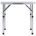 SKŁADANY STOLIK TURYSTYCZNY BIAŁY ALUMINIOWY 60X45CM