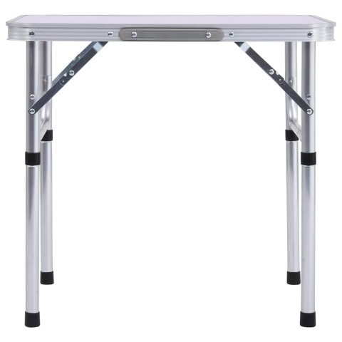 SKŁADANY STOLIK TURYSTYCZNY BIAŁY ALUMINIOWY 60X45CM