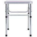 SKŁADANY STOLIK TURYSTYCZNY BIAŁY ALUMINIOWY 60X45CM