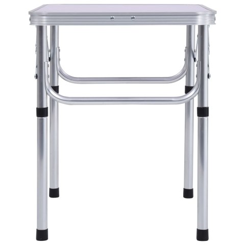 SKŁADANY STOLIK TURYSTYCZNY BIAŁY ALUMINIOWY 60X45CM