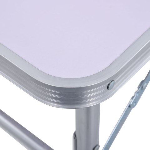 SKŁADANY STOLIK TURYSTYCZNY BIAŁY ALUMINIOWY 60X45CM