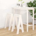 STOŁKI 2 SZT. BIAŁE 40X40X75CM LITE DREWNO SOSNOWE