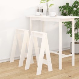 STOŁKI 2 SZT. BIAŁE 40X40X75CM LITE DREWNO SOSNOWE