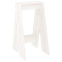 STOŁKI 2 SZT. BIAŁE 40X40X75CM LITE DREWNO SOSNOWE