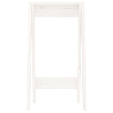 STOŁKI 2 SZT. BIAŁE 40X40X75CM LITE DREWNO SOSNOWE