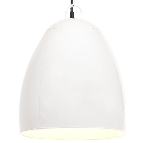 INDUSTRIALNA LAMPA WISZĄCA 25 W BIAŁA OKRĄGŁA 42CM E27