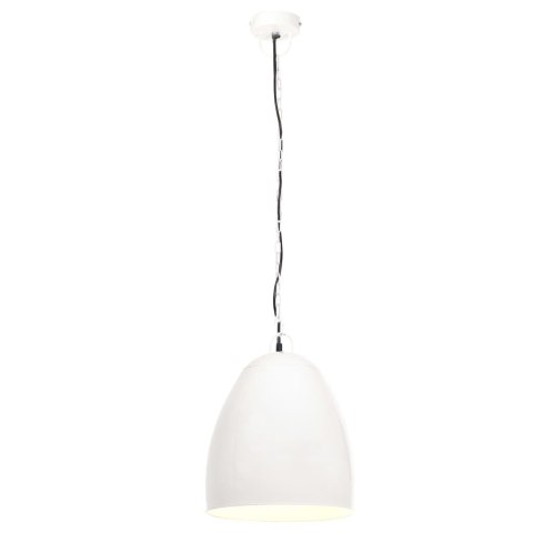 INDUSTRIALNA LAMPA WISZĄCA 25 W BIAŁA OKRĄGŁA 42CM E27