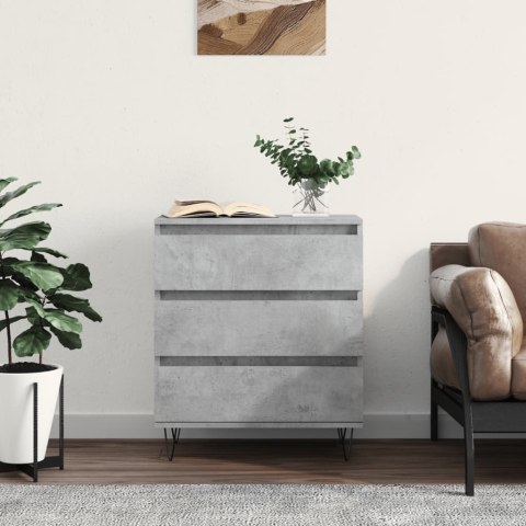 KOMODA SZAROŚĆ BETONU 60X35X70CM MATERIAŁ DREWNOPOCHODNY