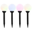 KULISTE LAMPY SOLARNE DO OGRODU 4 SZT. LED 15CM RGB