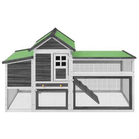 KURNIK SZARY 186,5X58,5X113CM LITE DREWNO SOSNOWE