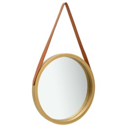LUSTRO ŚCIENNE NA PASKU 50CM ZŁOTE