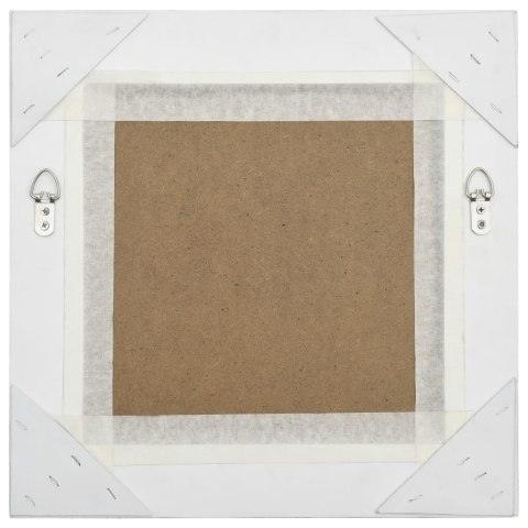 LUSTRO ŚCIENNE W STYLU BAROKOWYM 40X40CM BIAŁE