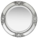 LUSTRO ŚCIENNE W STYLU BAROKOWYM 50CM SREBRNE