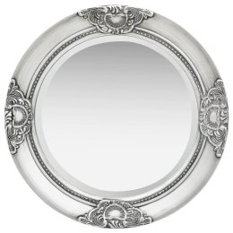LUSTRO ŚCIENNE W STYLU BAROKOWYM 50CM SREBRNE