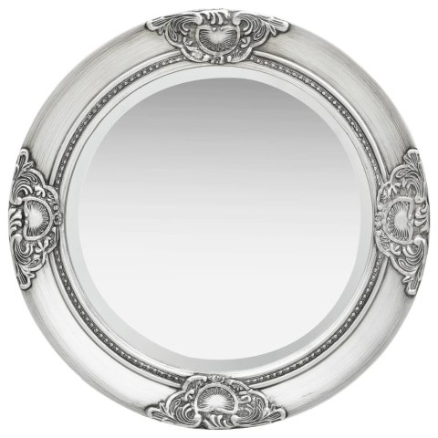 LUSTRO ŚCIENNE W STYLU BAROKOWYM 50CM SREBRNE
