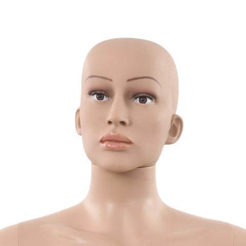 MANEKIN DAMSKI ZE SZKLANĄ PODSTAWĄ BEŻOWY 180CM