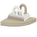 NAROŻNA PÓŁKA ŚCIENNA KOLOR DĘBOWY 25X25X3,8CM MDF