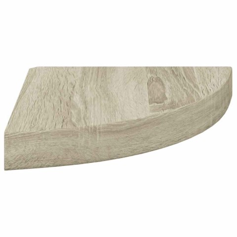 NAROŻNA PÓŁKA ŚCIENNA KOLOR DĘBOWY 25X25X3,8CM MDF